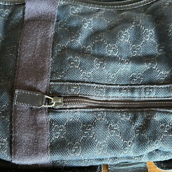 Gucci Black/Brown Collapsible Folding Travel Tote Bag Purse impeccable - Picture 8 of 17